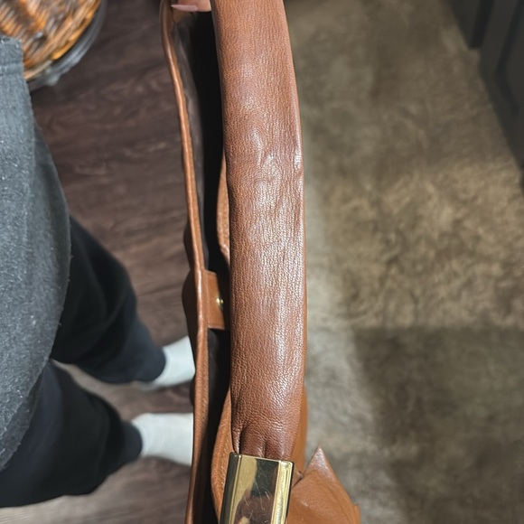 YVES SAINT LAURENT St. Tropez Hobo Ruffle Leather *AUTHENTIC* - Picture 9 of 12